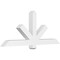 Ekena Millwork Kennewick Architectural Grade PVC Gable Bracket, 60"W x 25"H x 4"D x 4"F, 10/12 Pitch GBP060X25X0404KEN00 - alternate 1